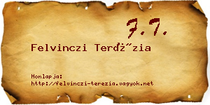 Felvinczi Terézia névjegykártya